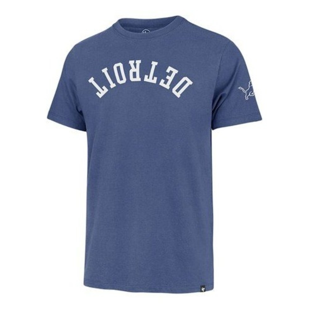 47 Brand Detroit Lions Short Sleeve Crew Neck T Shirt Men's Blue Size XL NWT‎
